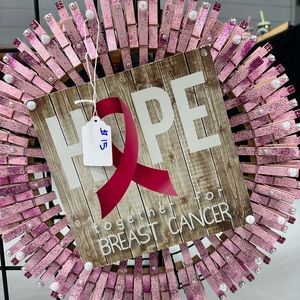 Handmade one of a kind clothespin wreath wall/doo decor